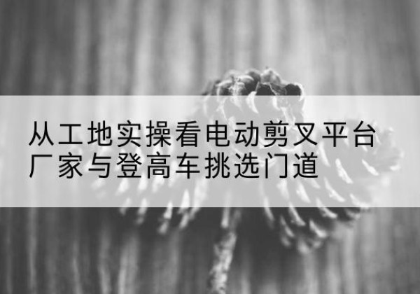 崇明区电动剪叉升降平台厂家-从工地实操看电动剪叉平台厂家与登高车挑选门道